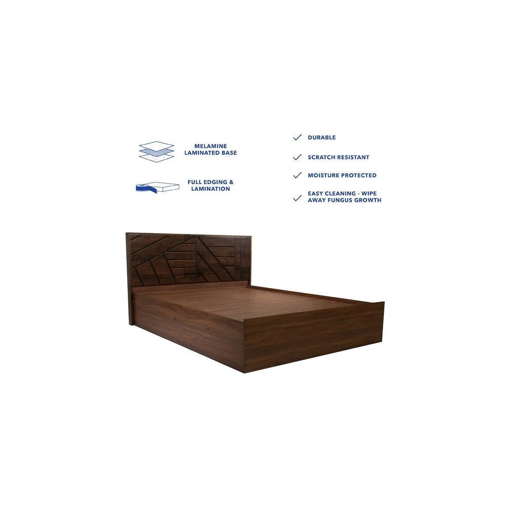 Hera Solidwood Headbord With Box Storage Queen Bed