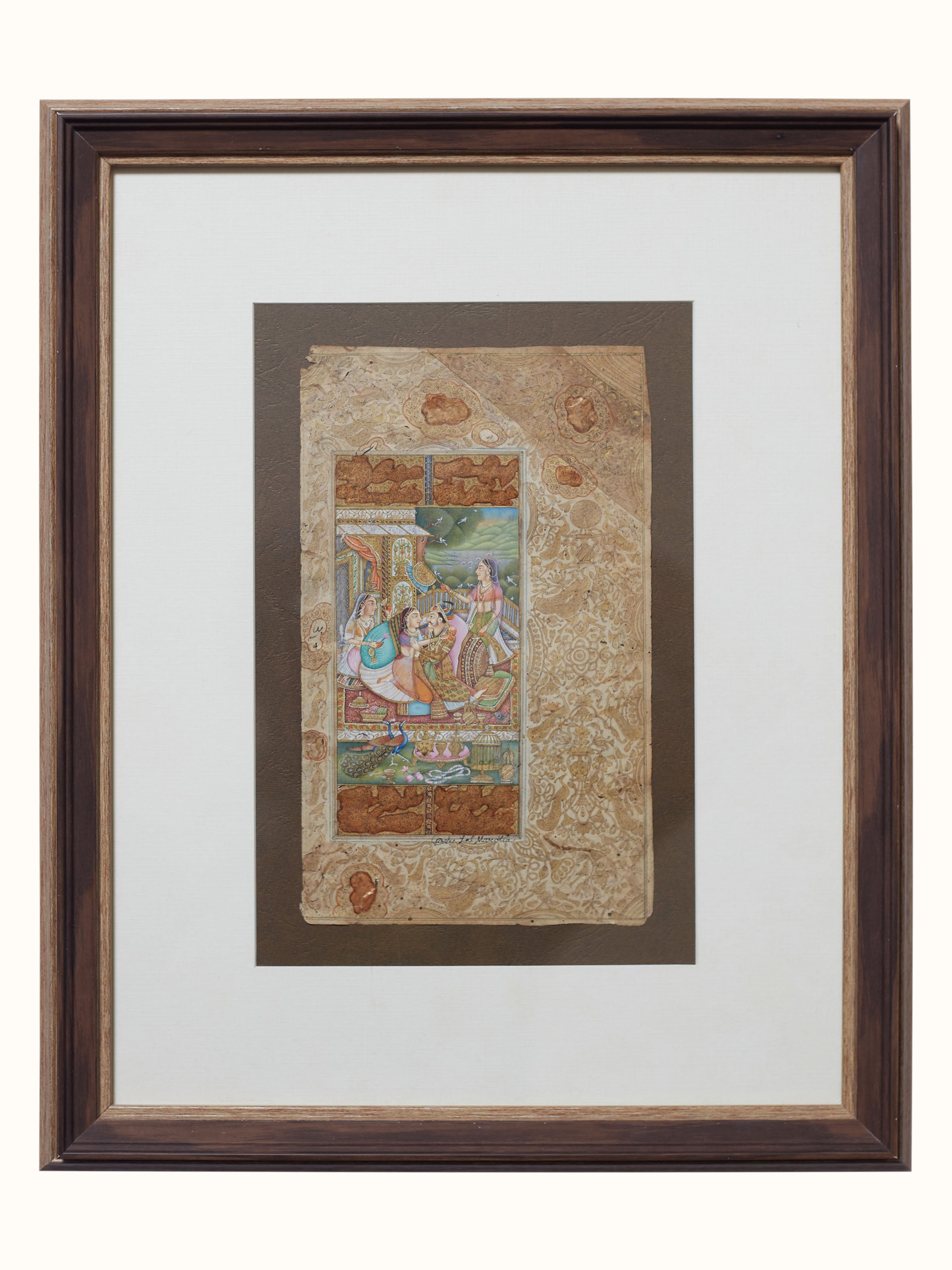Royal Love Scene Miniature Painting
