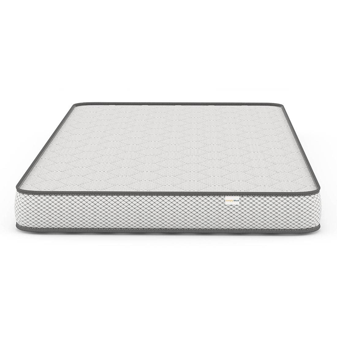 Essential Mattress Single Colour White & Grey (Mattress Thickness : 4 Inches, Mattress Dimensions : 78 x 36 in)