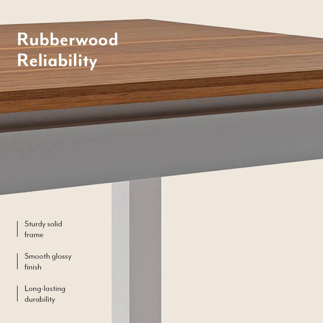 Diner 6 Seater Dining Table Set (Finish- Golden Oak)