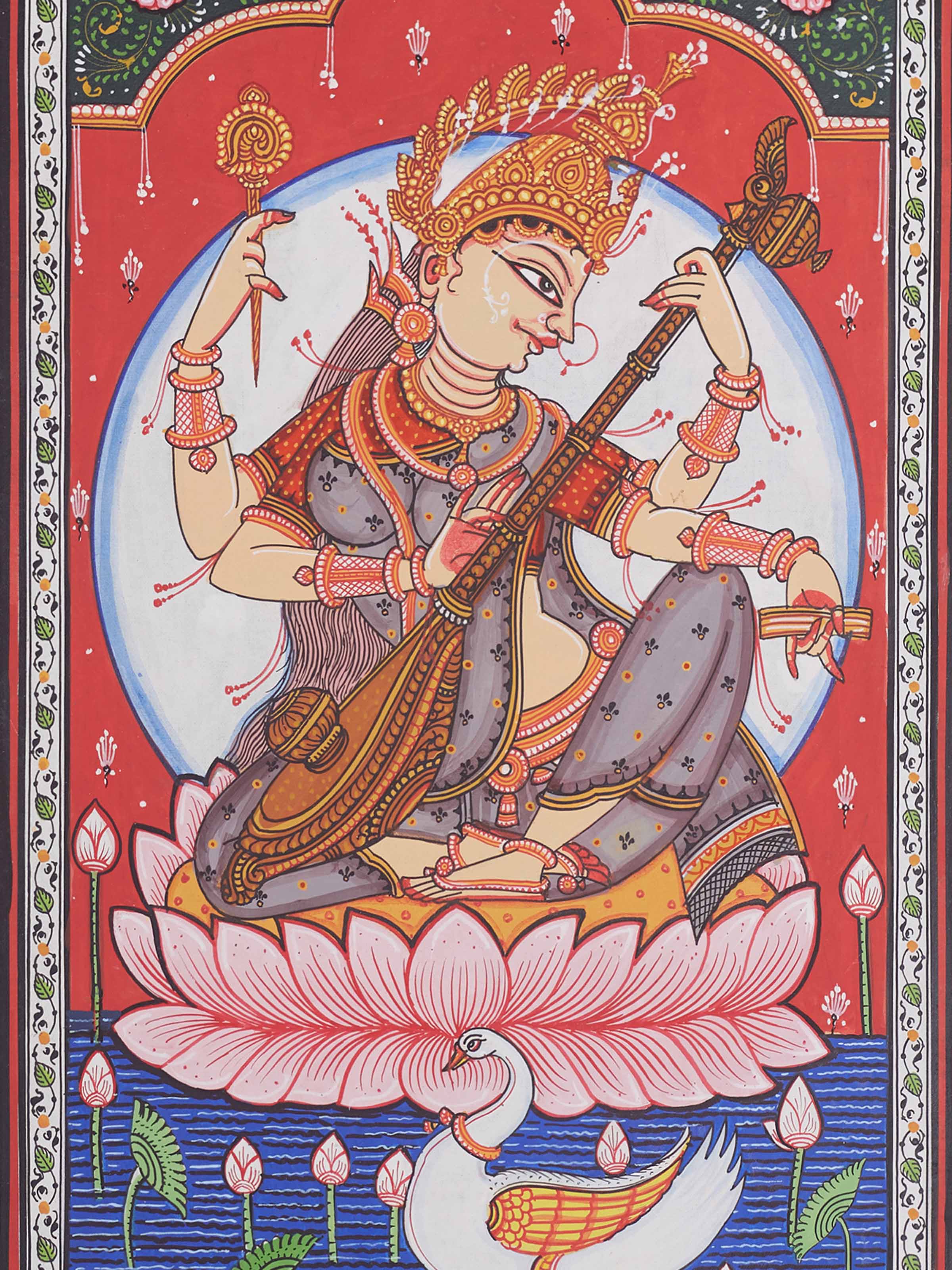 Saraswati Patachitra Painting