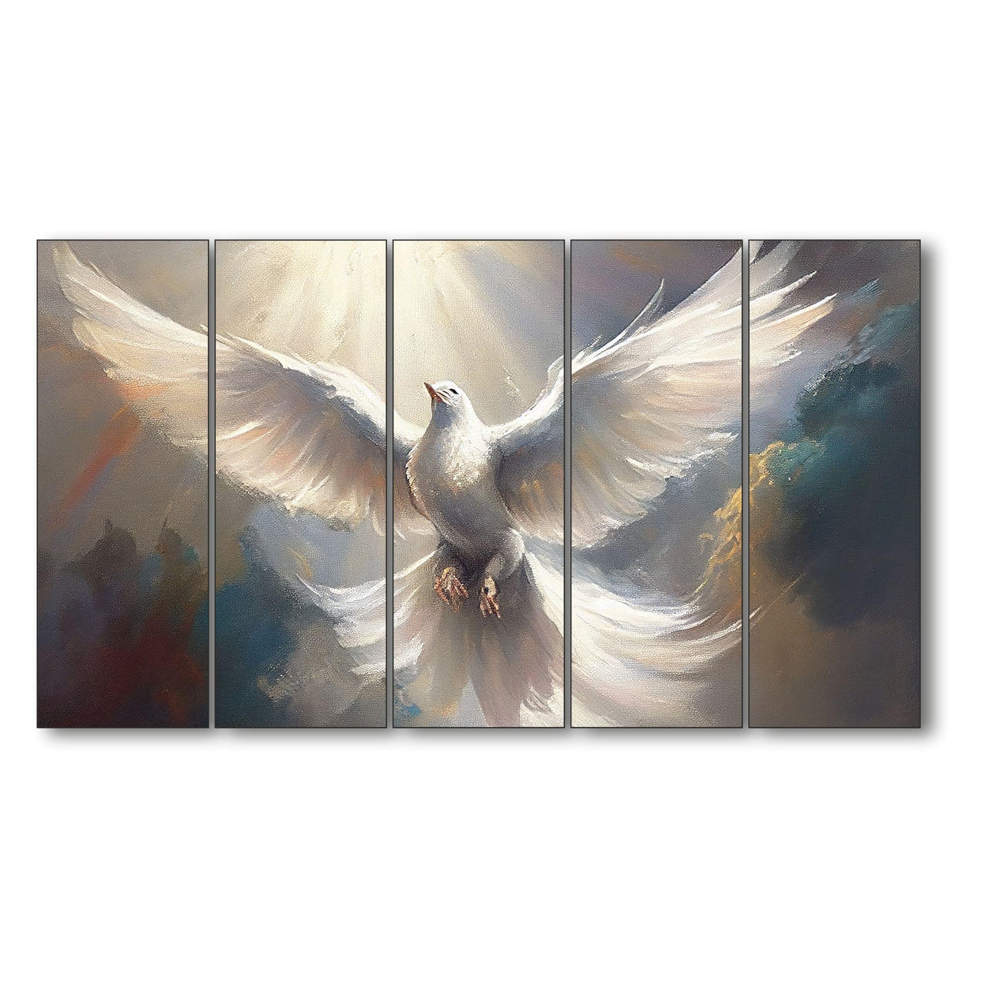 The Castle Decor Birds Art Wall Painting Wooden Framed Digital Painting 27x48 Inch (Style 3) - The Castle Decor