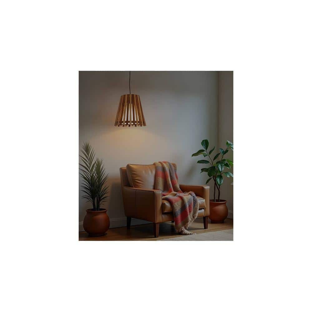 Soyuz Brown Solid Wood Single Hanging Light