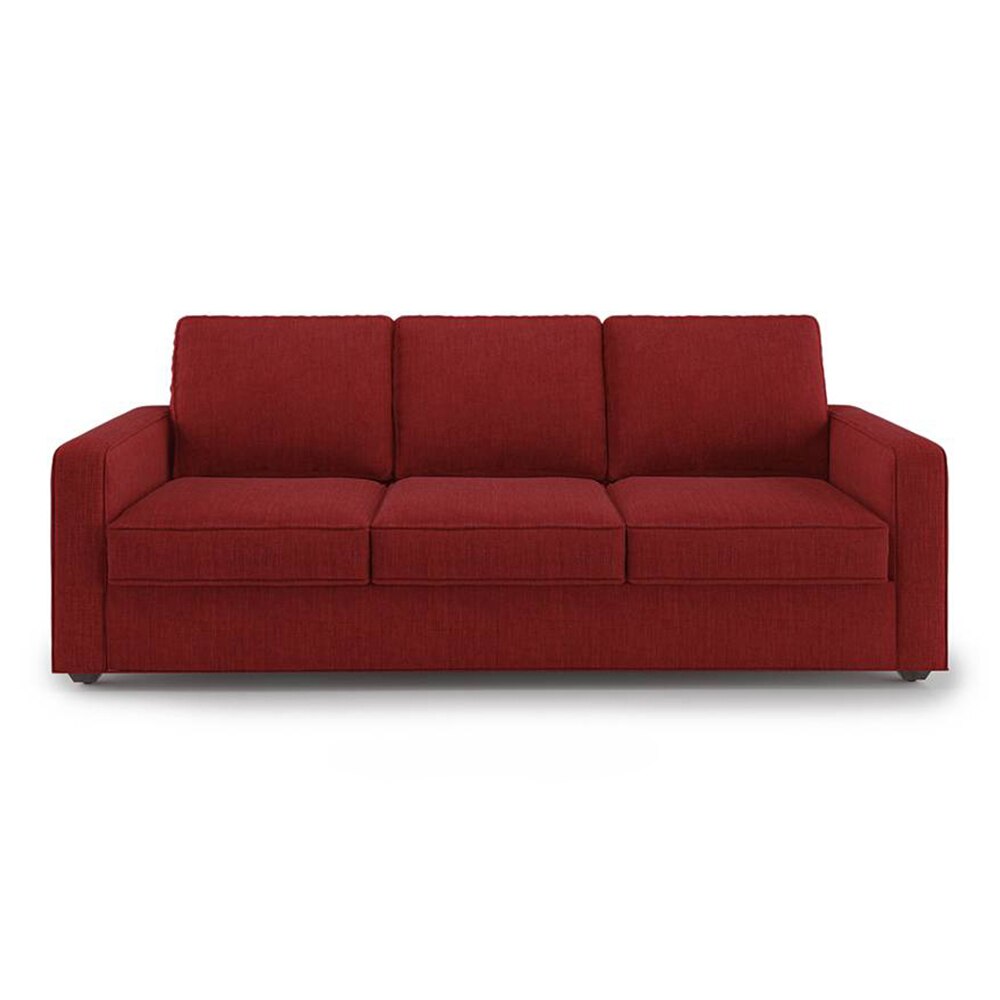 Apollo Compact Sofa Set (Colour : Salsa Red, Cushion : Soft, Back Type : Regular, Seater : 3+2+1)