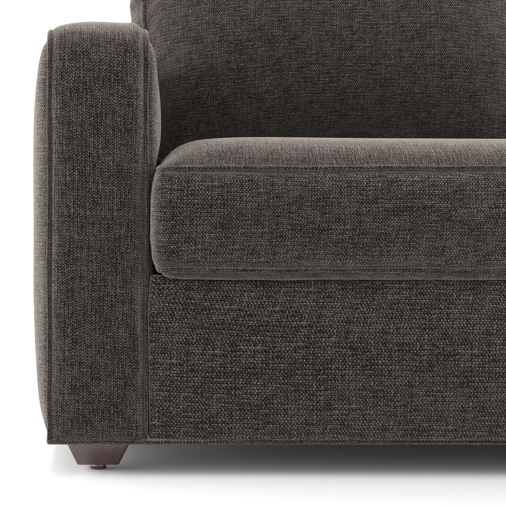 Apollo Sofa (Colour : Smoke, Cushion : Soft, Back Type : High Back, Seating Capacity : Right Aligned 2 Seater + Right Aligned Chaise + Ottoman)