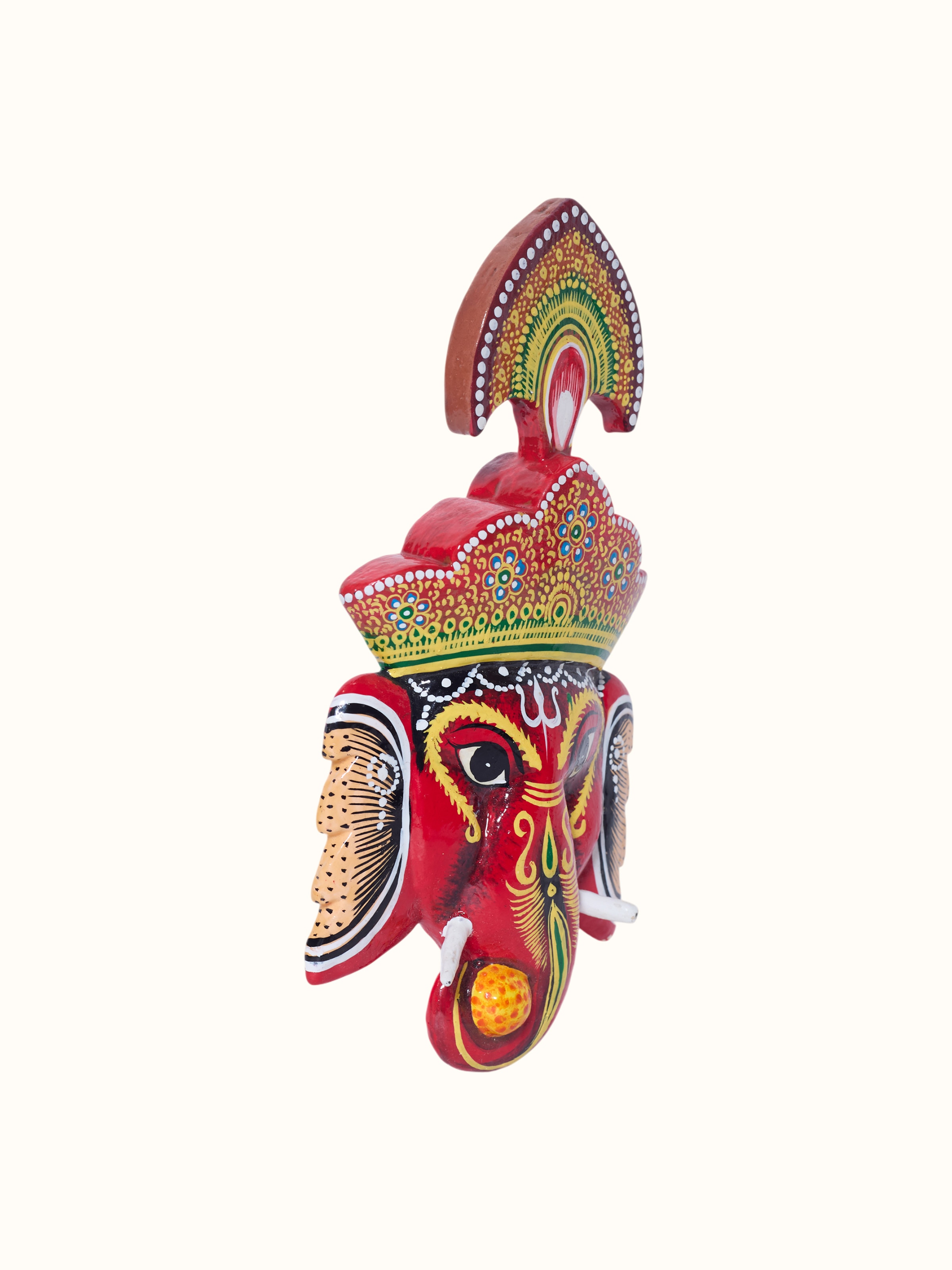 Wooden Ganesha Mask Idol