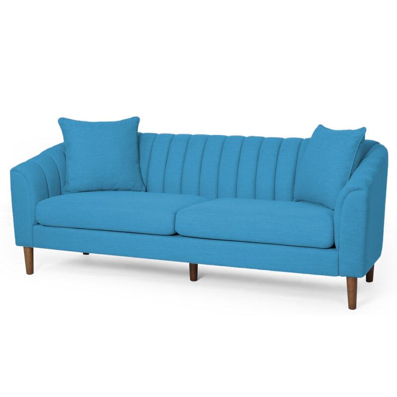 Mid Century Fabric Sofa (Torquise)