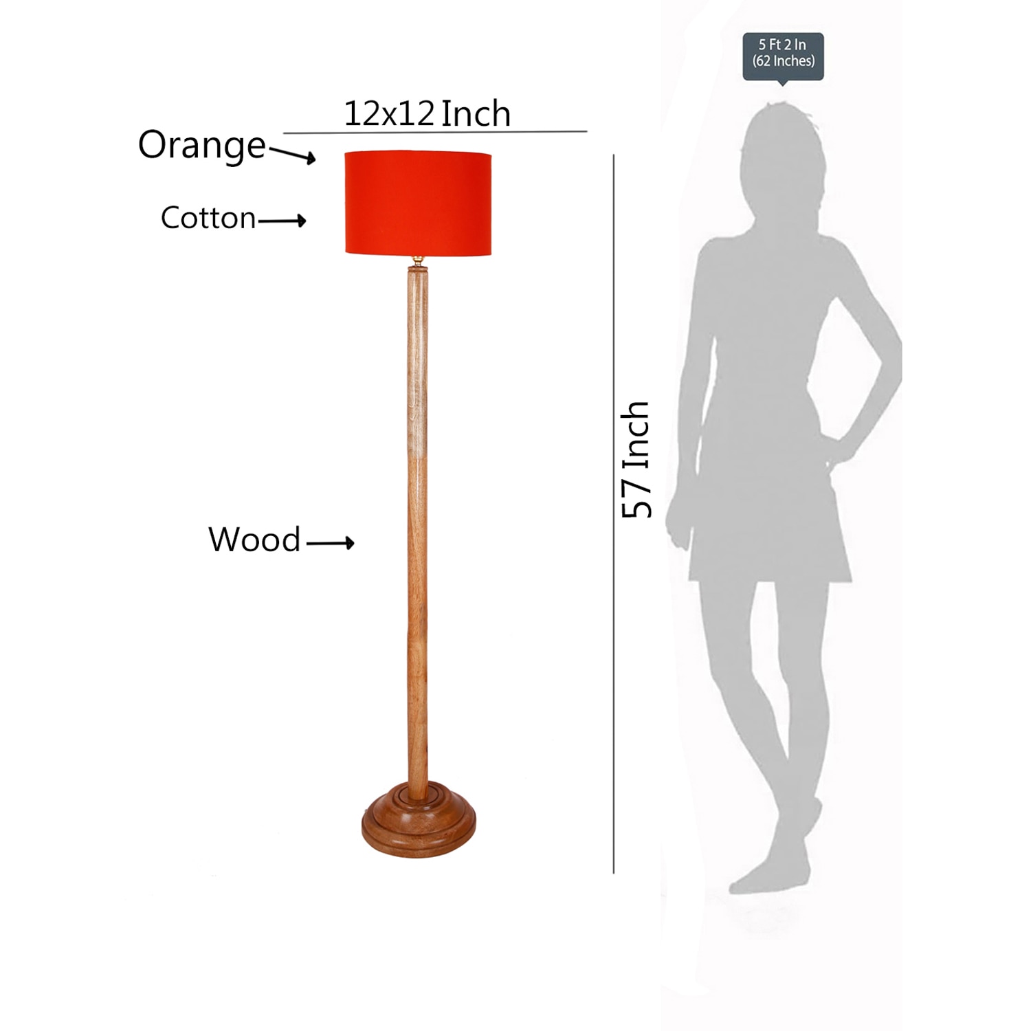Devansh Wooden Foor Lamp - Devansh