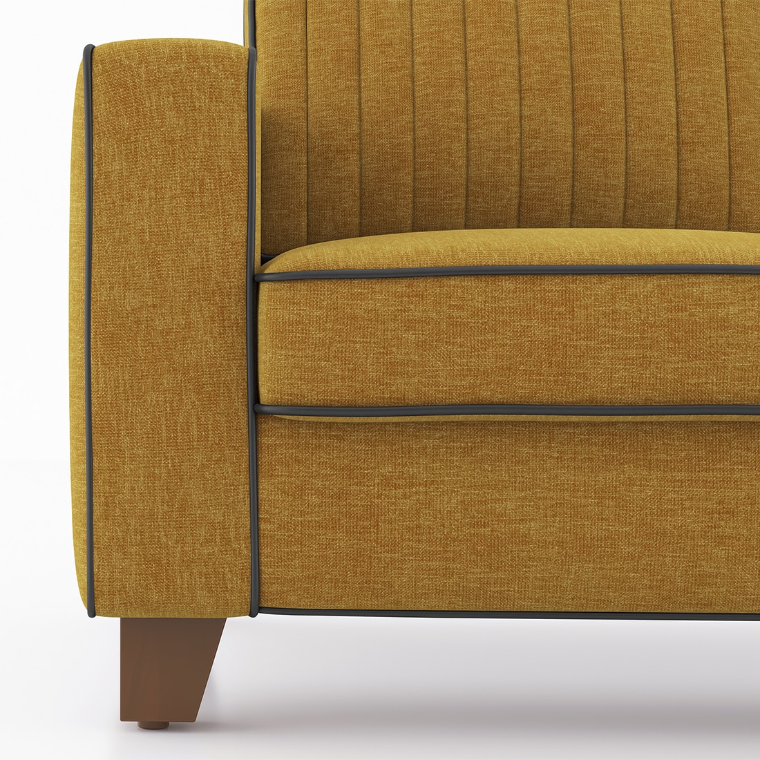 Apollo Neo Sofa (Colour : Ochre, Seating Capacity : 2 Seater, Cushion Type : Soft, Back Height : Regular Back)