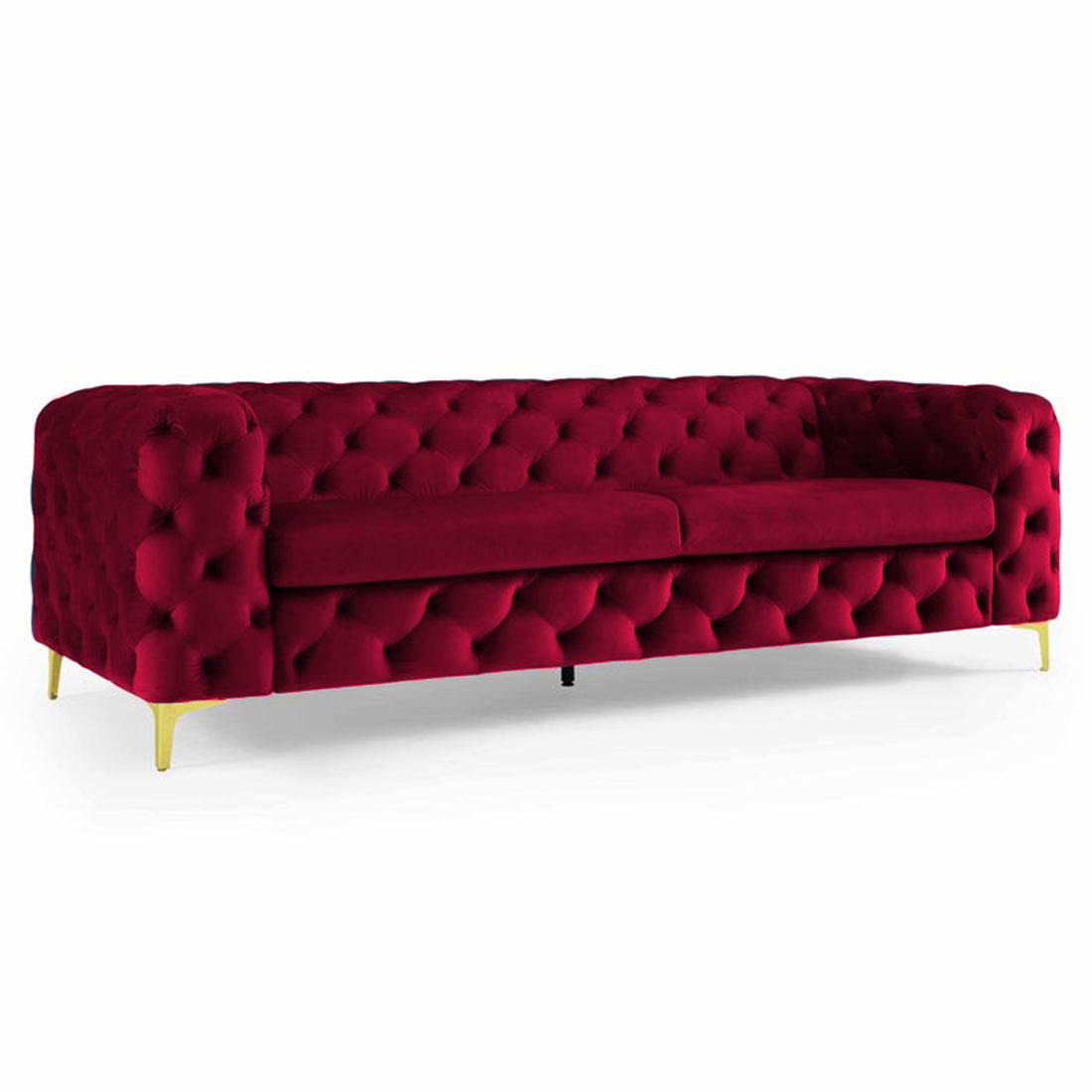 Cherish Fabric Sofa - Maroon