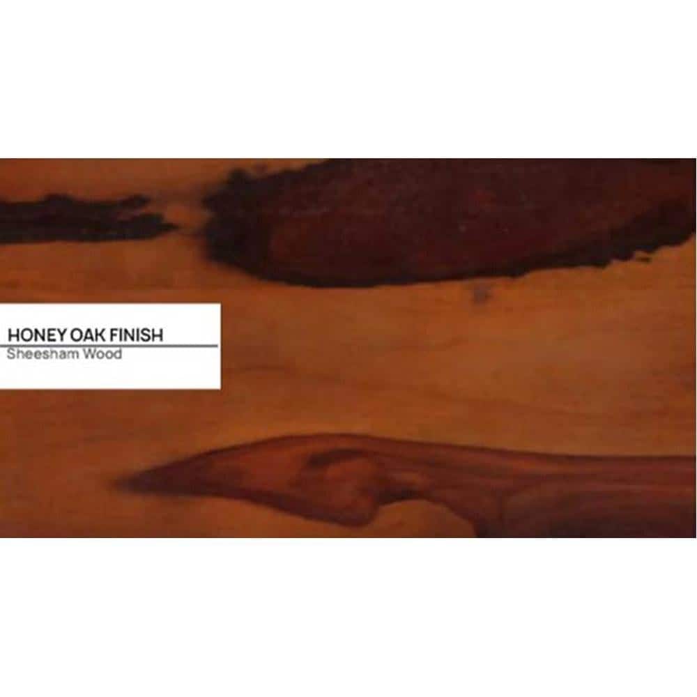 Wood Solid Wood Single Size Non Storage Bed In Honey Oak Finish