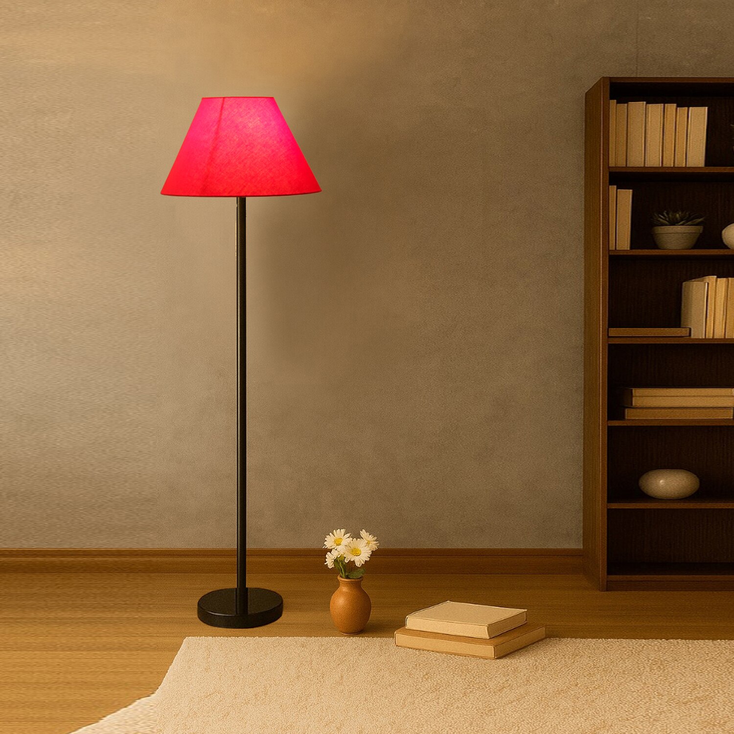 Devansh Wood Floor Lamp