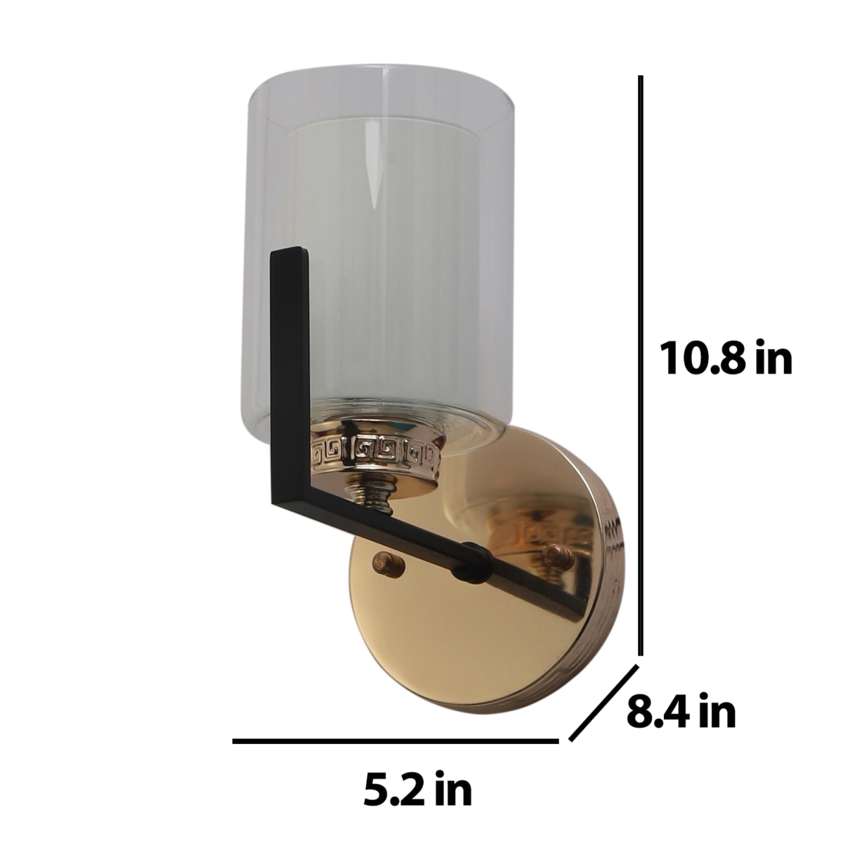 Eliante Modern Wall Lights Mild Steel & Glass Material Brown, Gold & White Finish