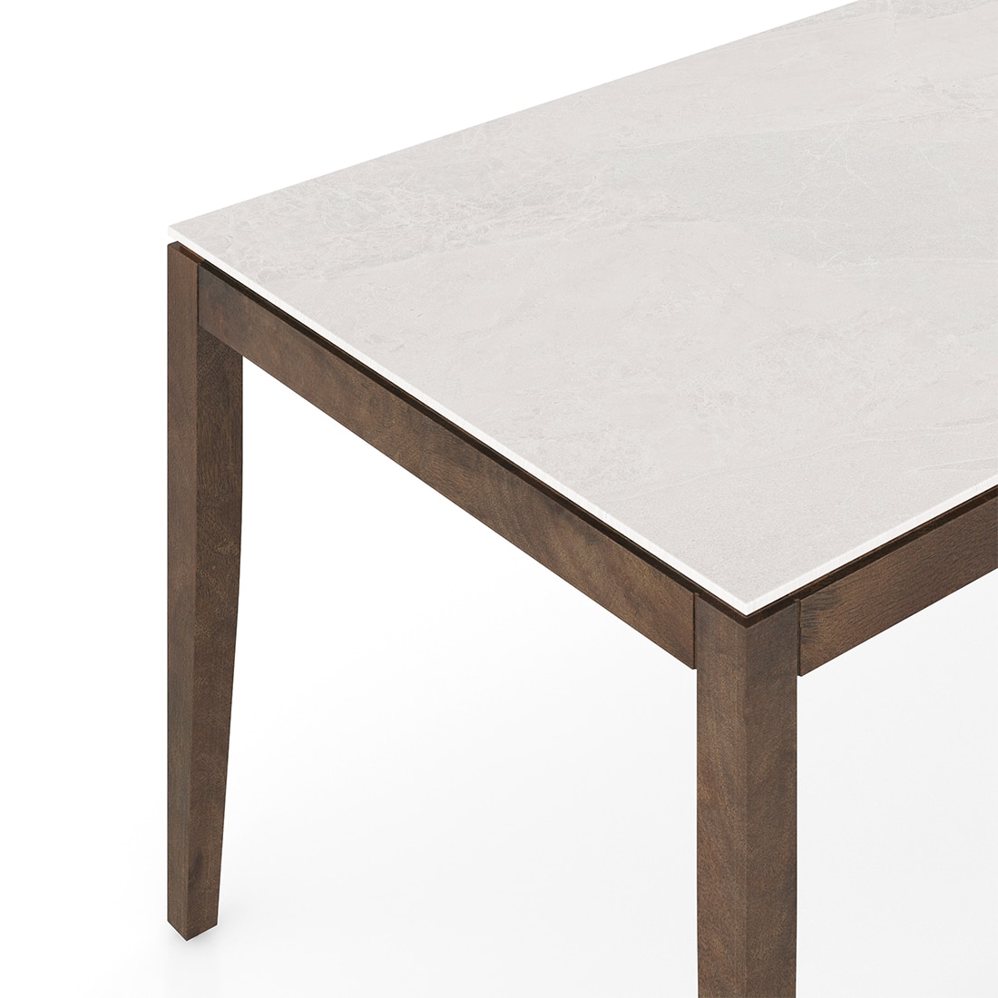 Emry Rectangular Statuario Ceramic 6 Seater Dining Table With Clarke Dining Chair