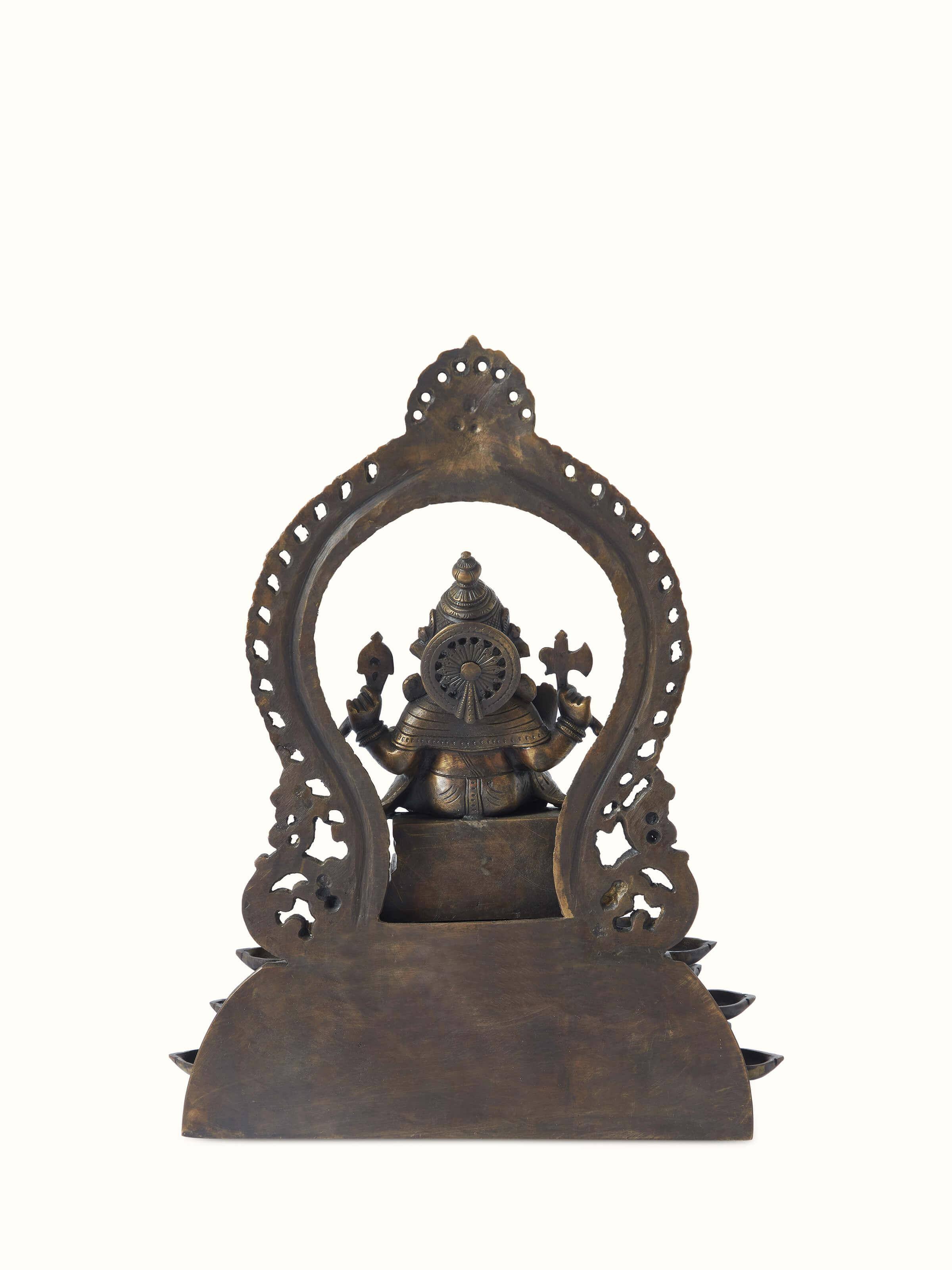 Polished Bronze-cast Diya