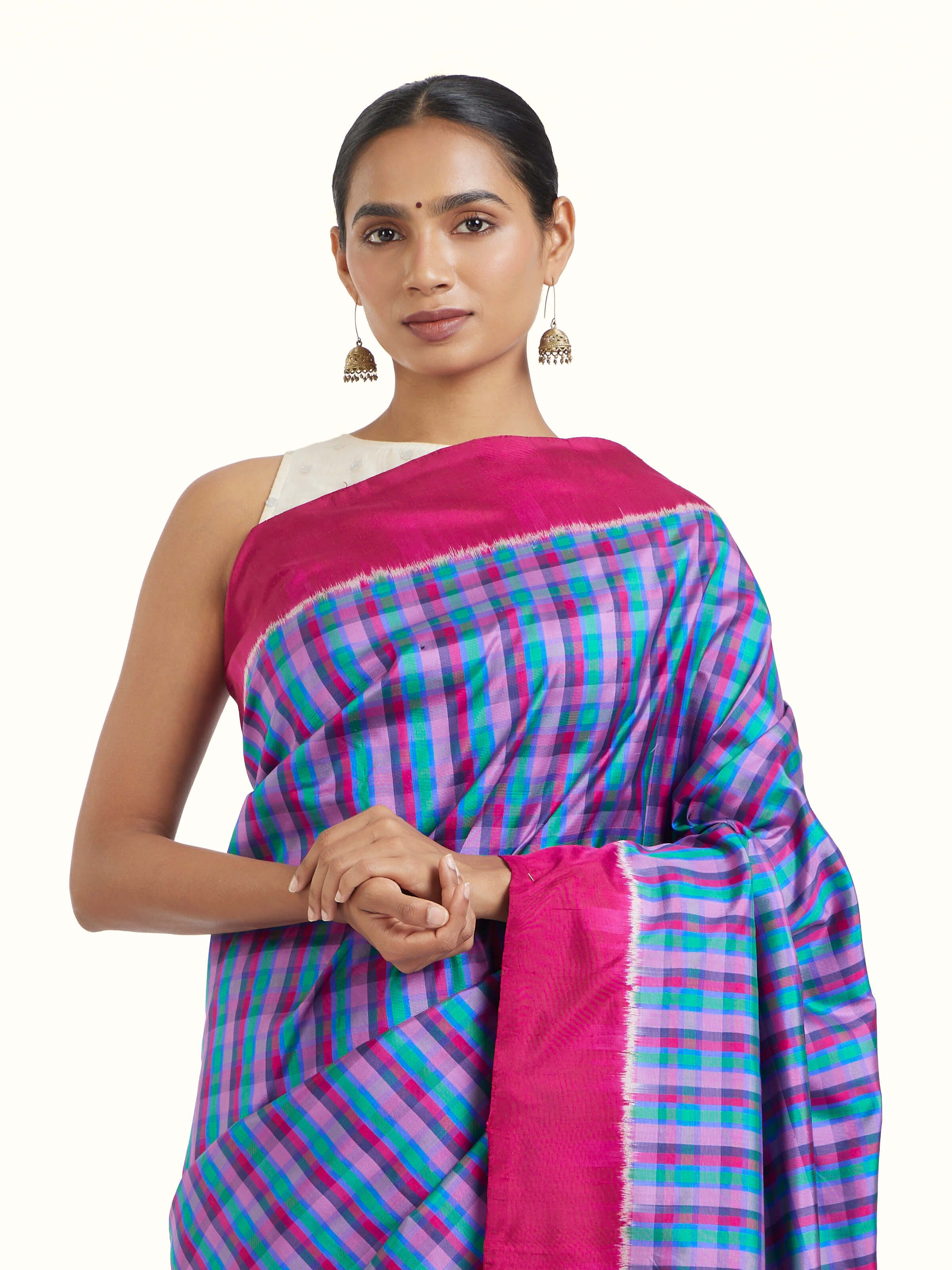 Blue Pochampally Single Ikat Saree