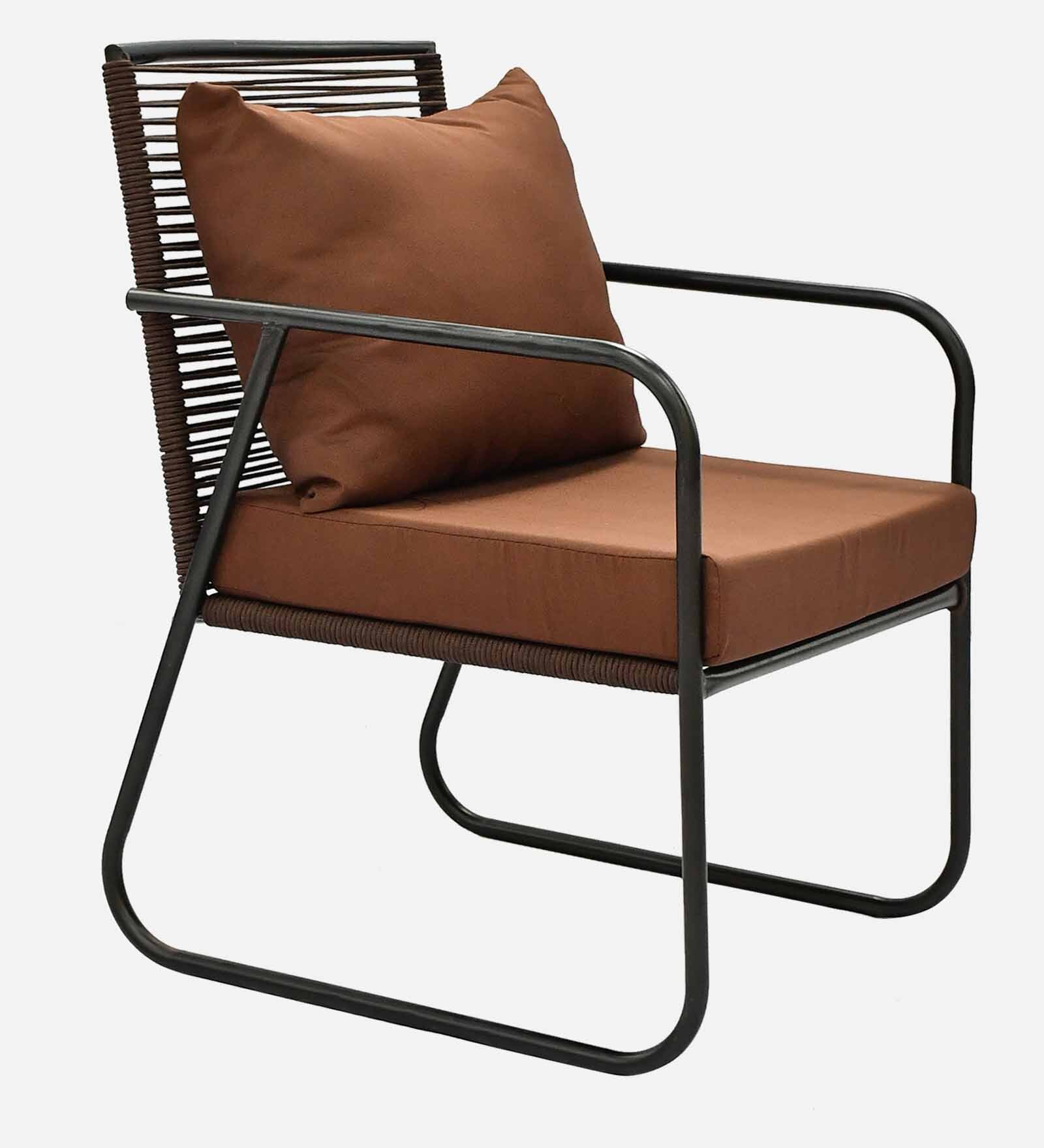 Bardelona 2+1+1 Seater Rope Sofa Set in Brown Finish