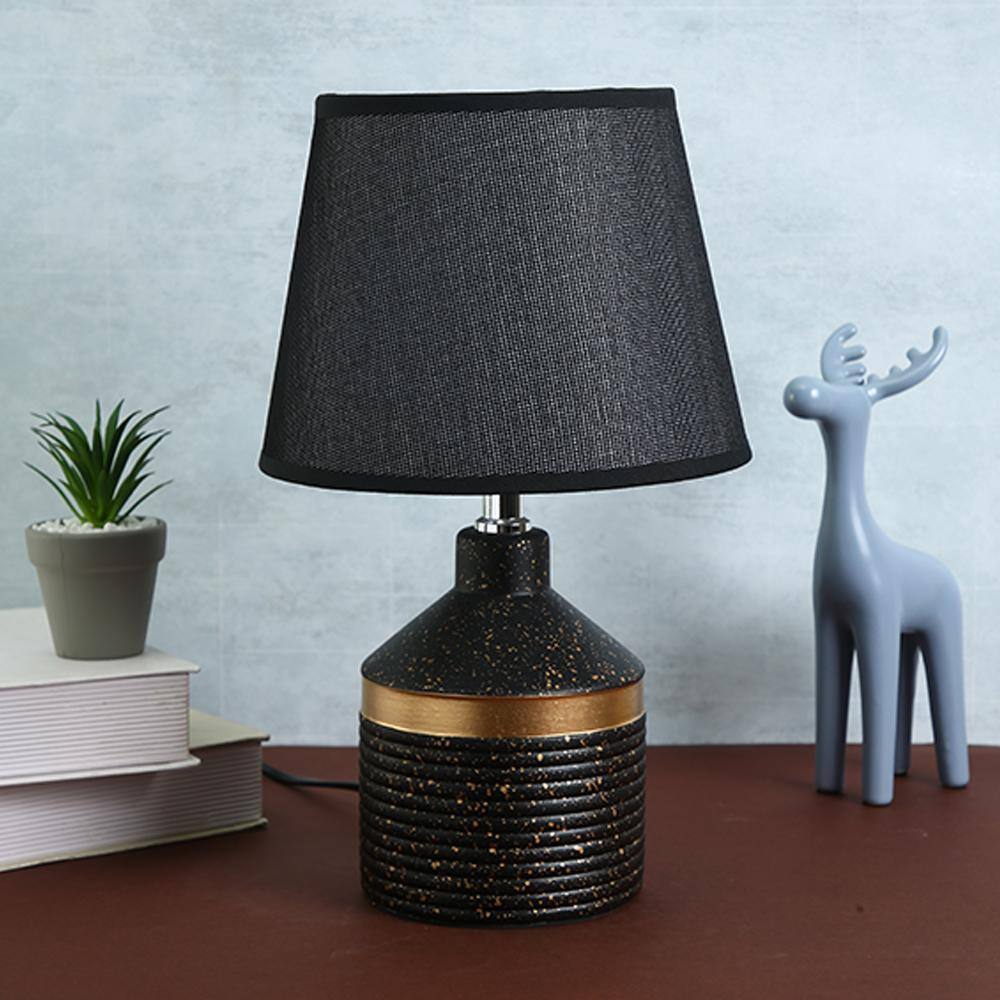 Black and Gold Vintage Ceramic Table Lamp