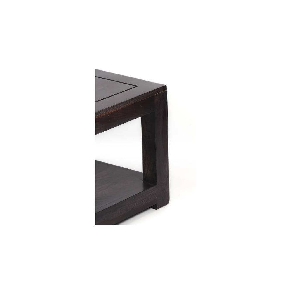 Lisbon Sheesham Wood Tea Table In Mahogany Finish