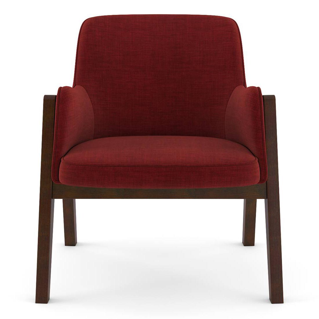Carven Lounge Chair in Red Colour