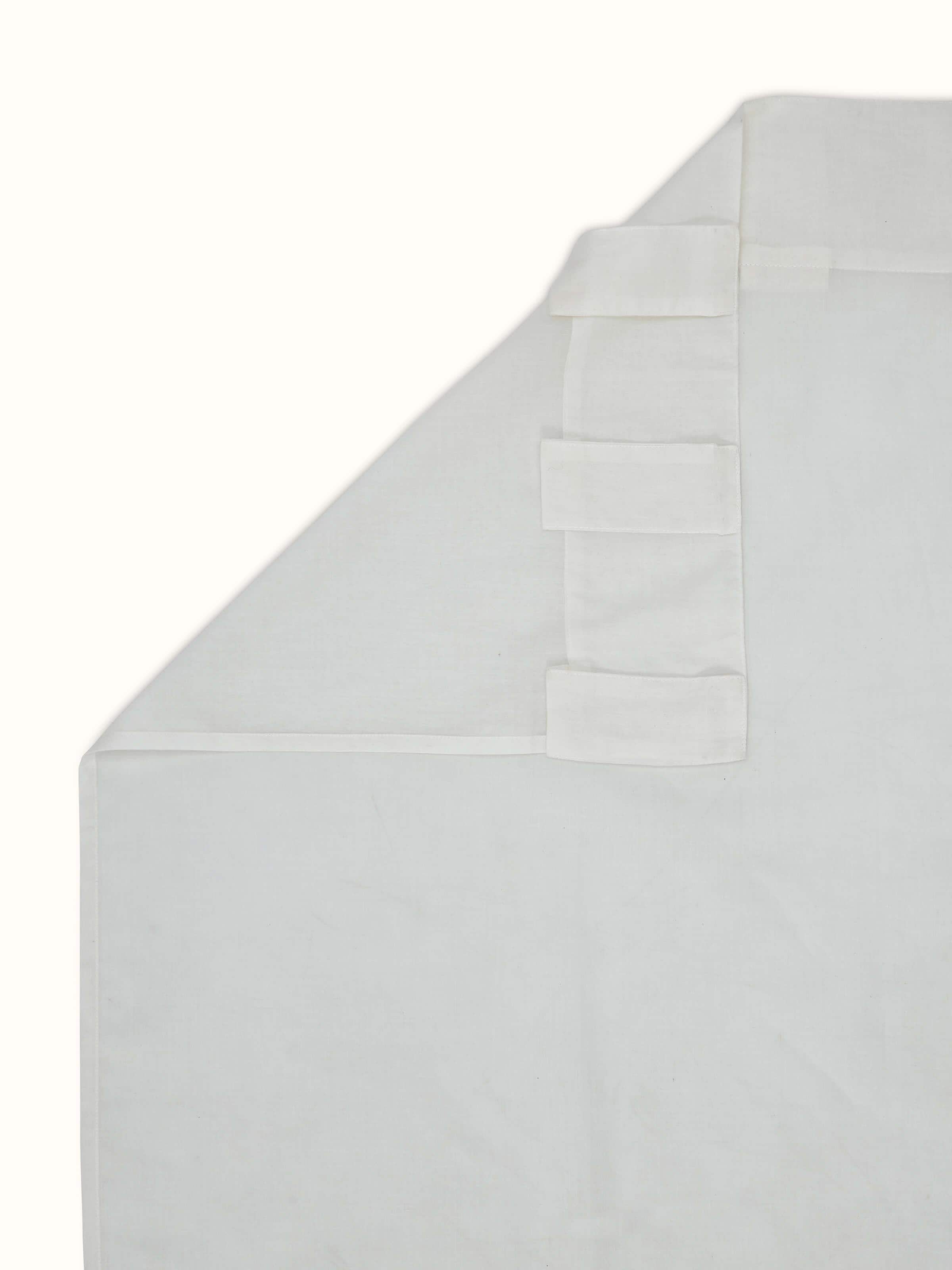 Kalpanama Ivory Solid Handloom Cotton Curtain (9 Ft)