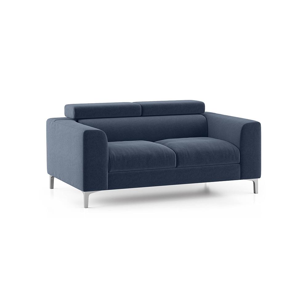 Chelsea 2 Seater Fabric Sofa (Lapis Blue)