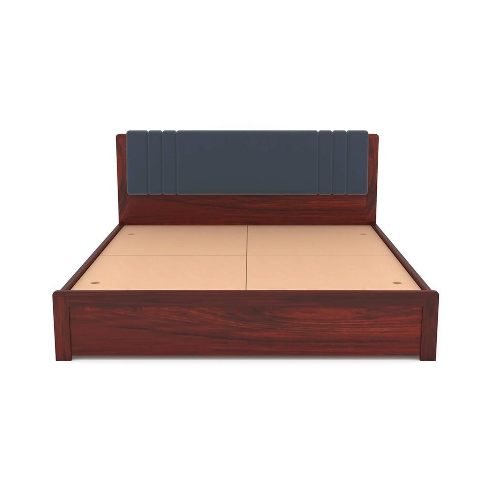 Nahiri Sheesham Wood King Size Bed In Honey Oak Finish With Box Storage