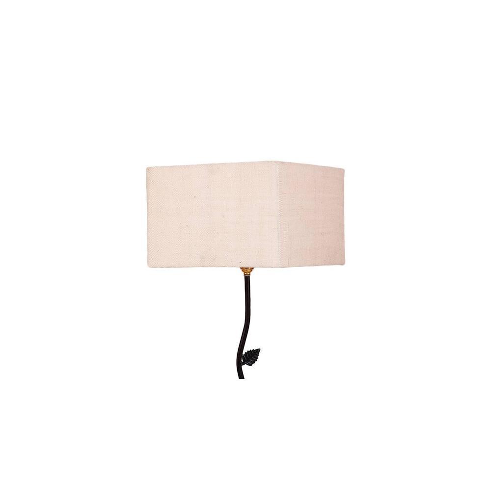 Elin White Cotton Shade Floor Lamp