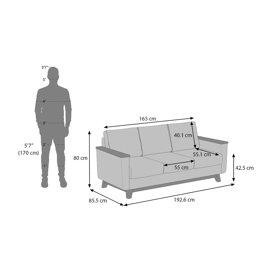 Corby Sofa Set (Colour : Sandshell Beige , Seater : 3+2+1)