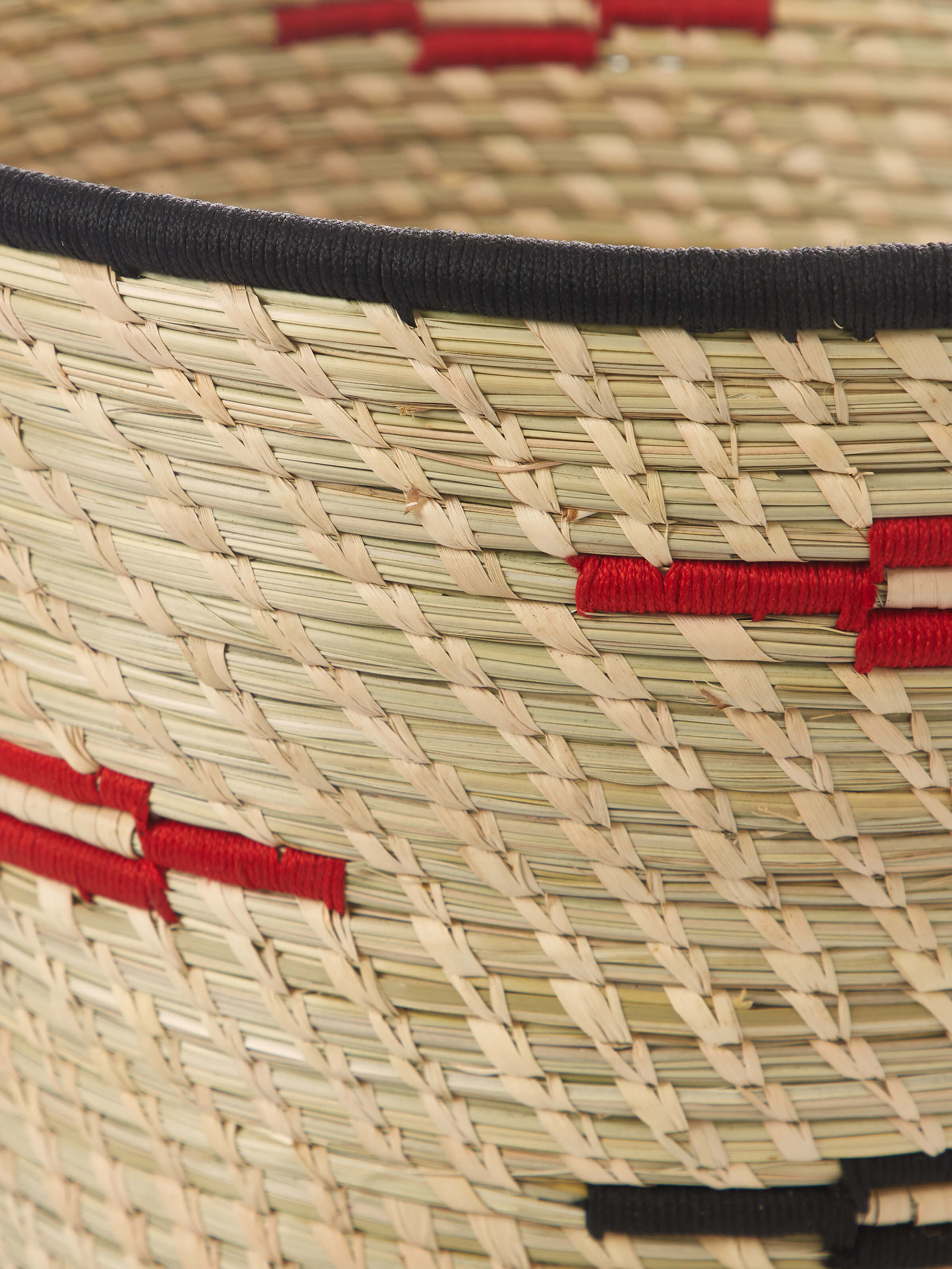 Close-up of Round Natural Kanshi Fibre Planter showing its smooth finish