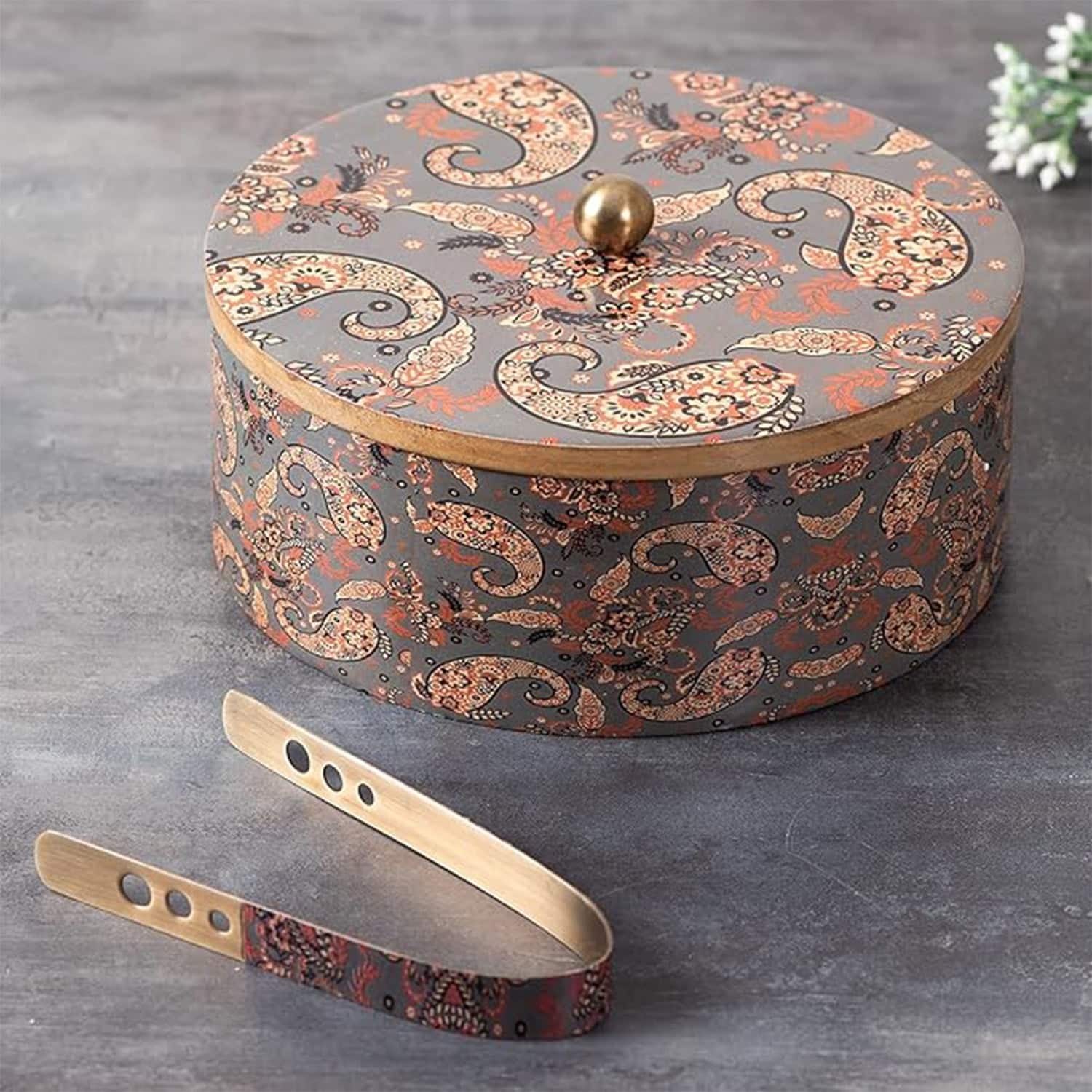 Allure Roti Box With Tong Grey
