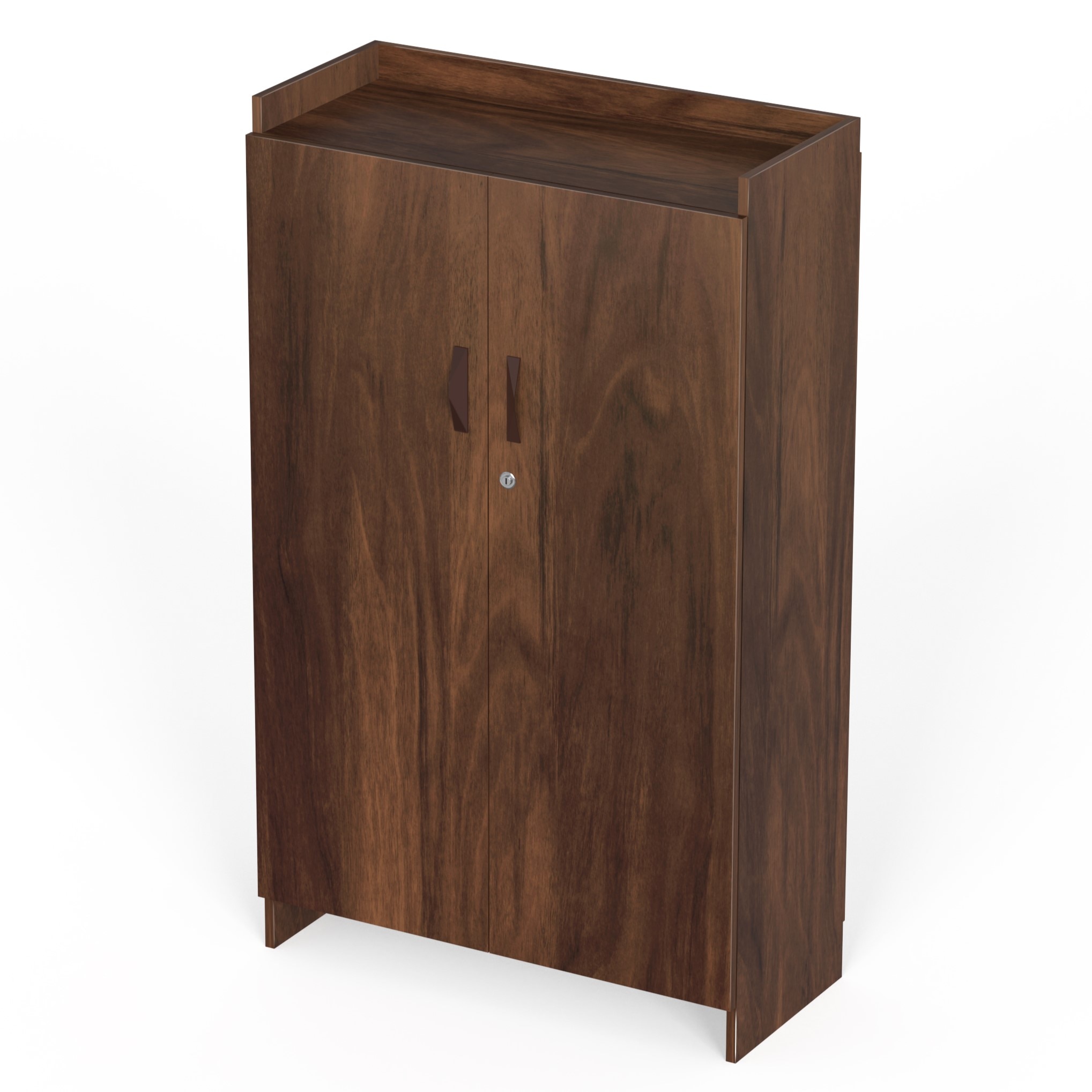 BLUEWUD Brooklyn Tall Engineered Wood 2 Doors with Lock Shoe Rack Cabinet Slipper Footwear Stand Organizer can Store Up to 24 Pairs for Home, DIY (Do it Yourself) (Brown Maple) (Size Upto UK 9)