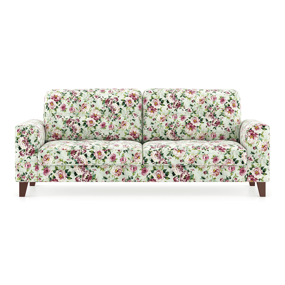 Verona Luxe 3 Seater Fabric Sofa in Clara Velvet Colour