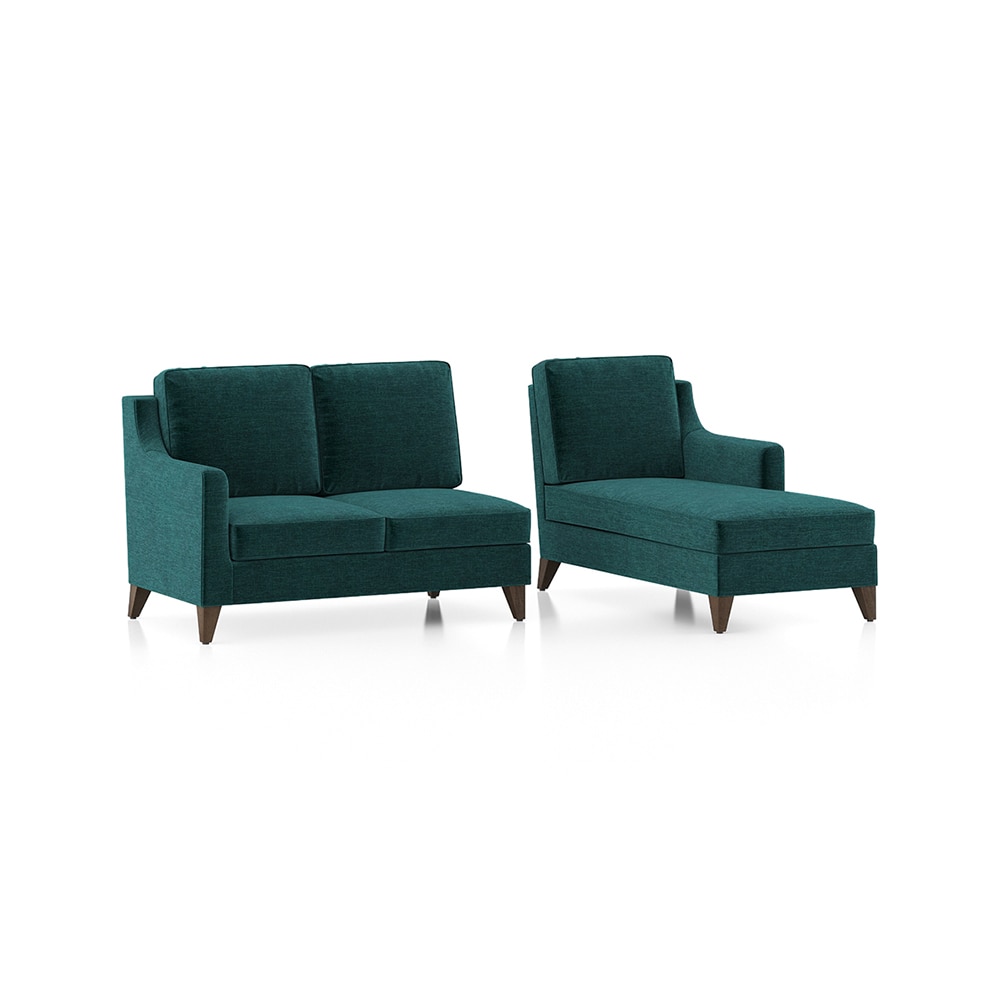 Abbey Sectional Sofa (Colour : Malibu, Cushion : Soft, Seater : Right Aligned 2 Seater + Right Aligned Chaise)