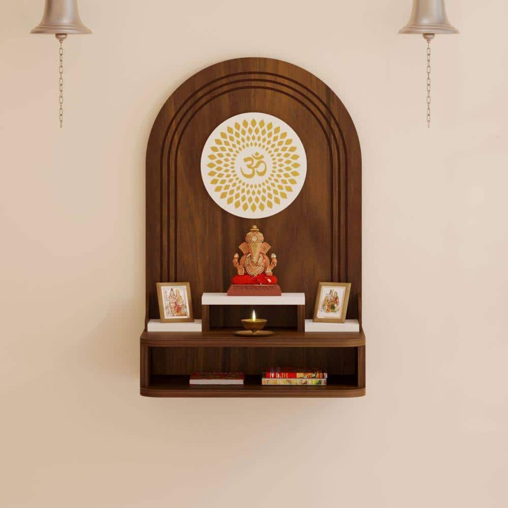 Siddhi Engineering Wood Wall Mounted Prayer Unit