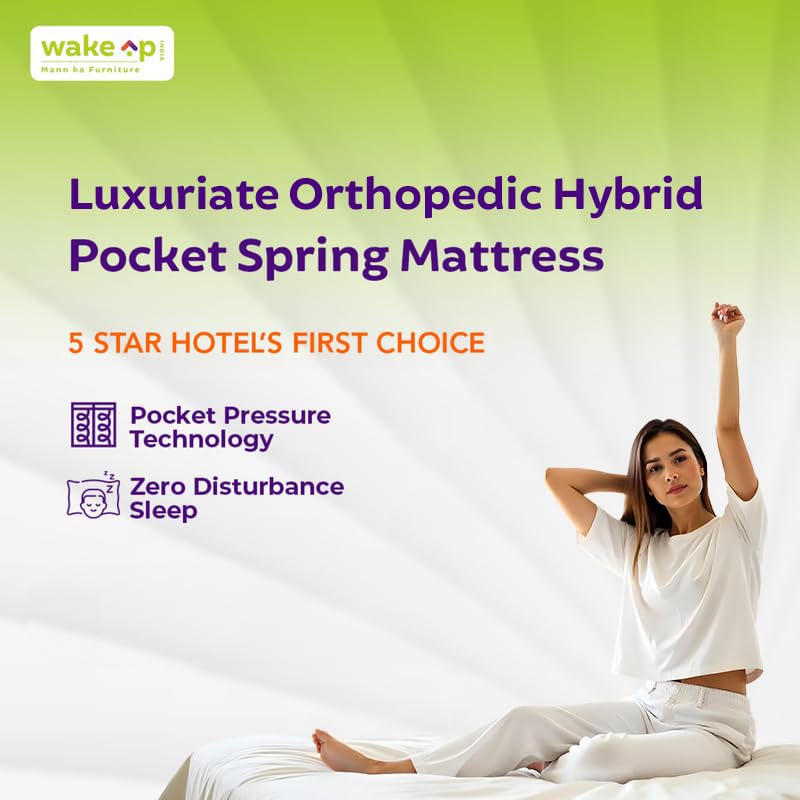 Luxuriate Hybrid Pocket Spring Mattress (84 x 30 in, 10 Inches)