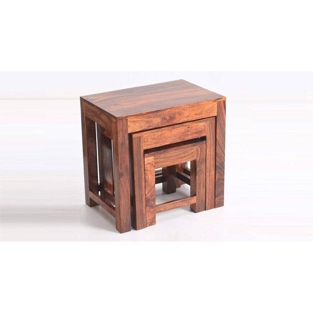 Okiruma Solid Wood Nested Tables - Set of 3