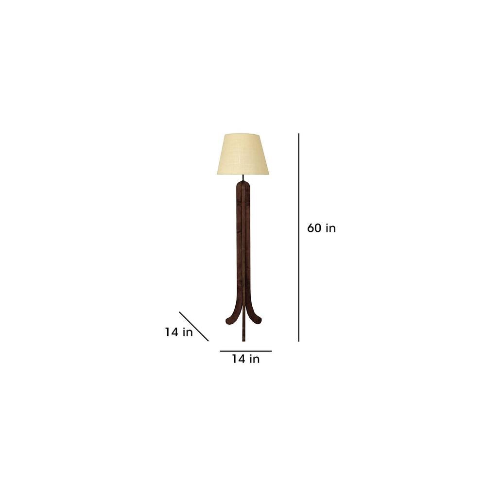 Damien Beige Jute Floor Lamp with Beige Jute Base