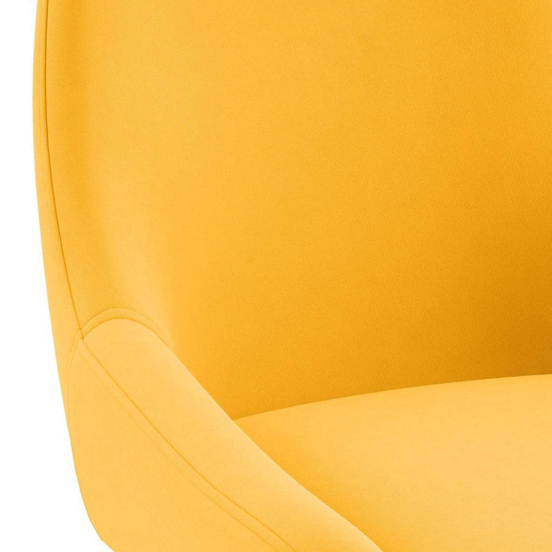 Rickman Fabric Accent Chair in Matty Yellow Colour