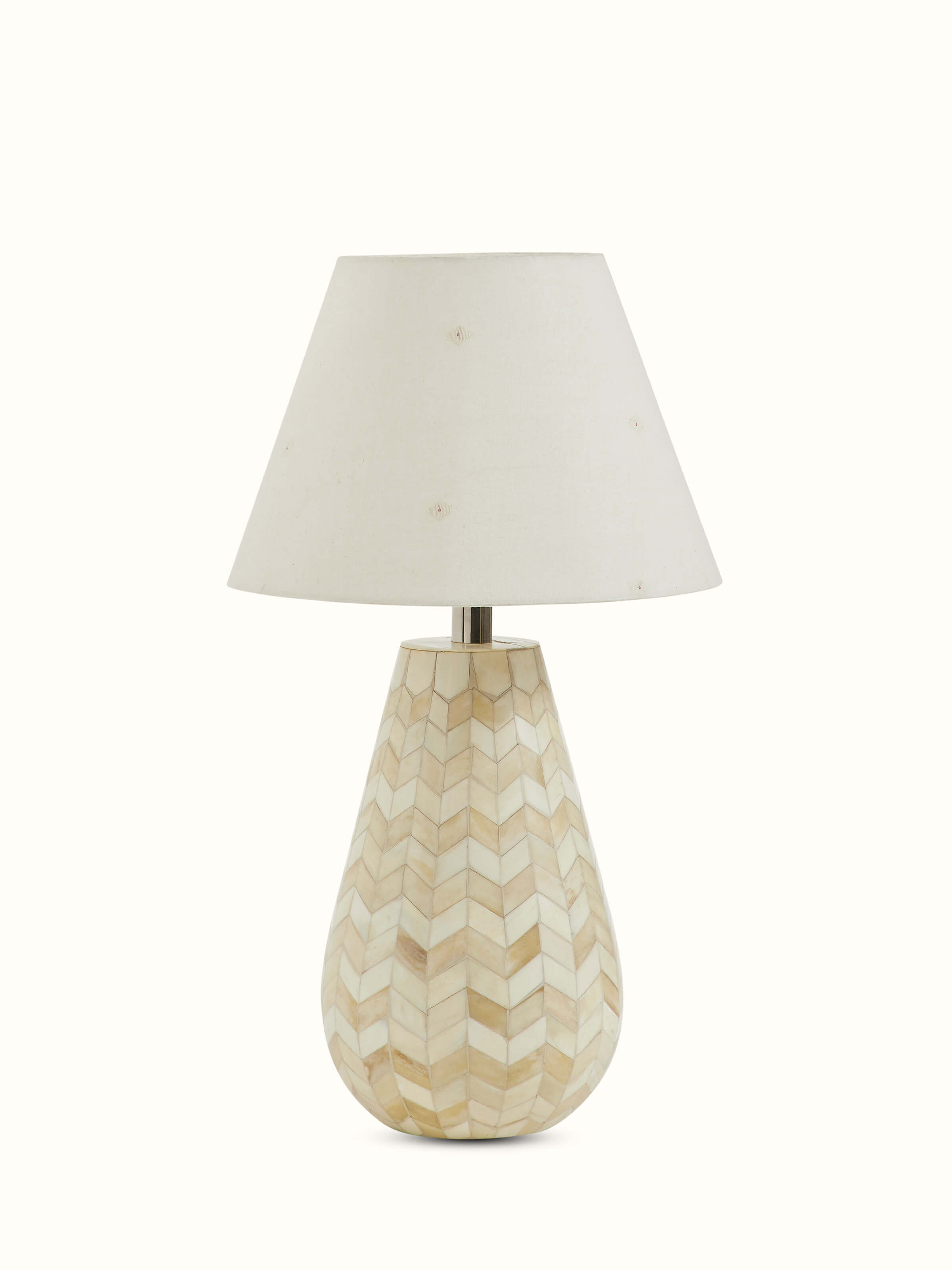 Jamdani Cotton Lampshade Medium With White Motifs