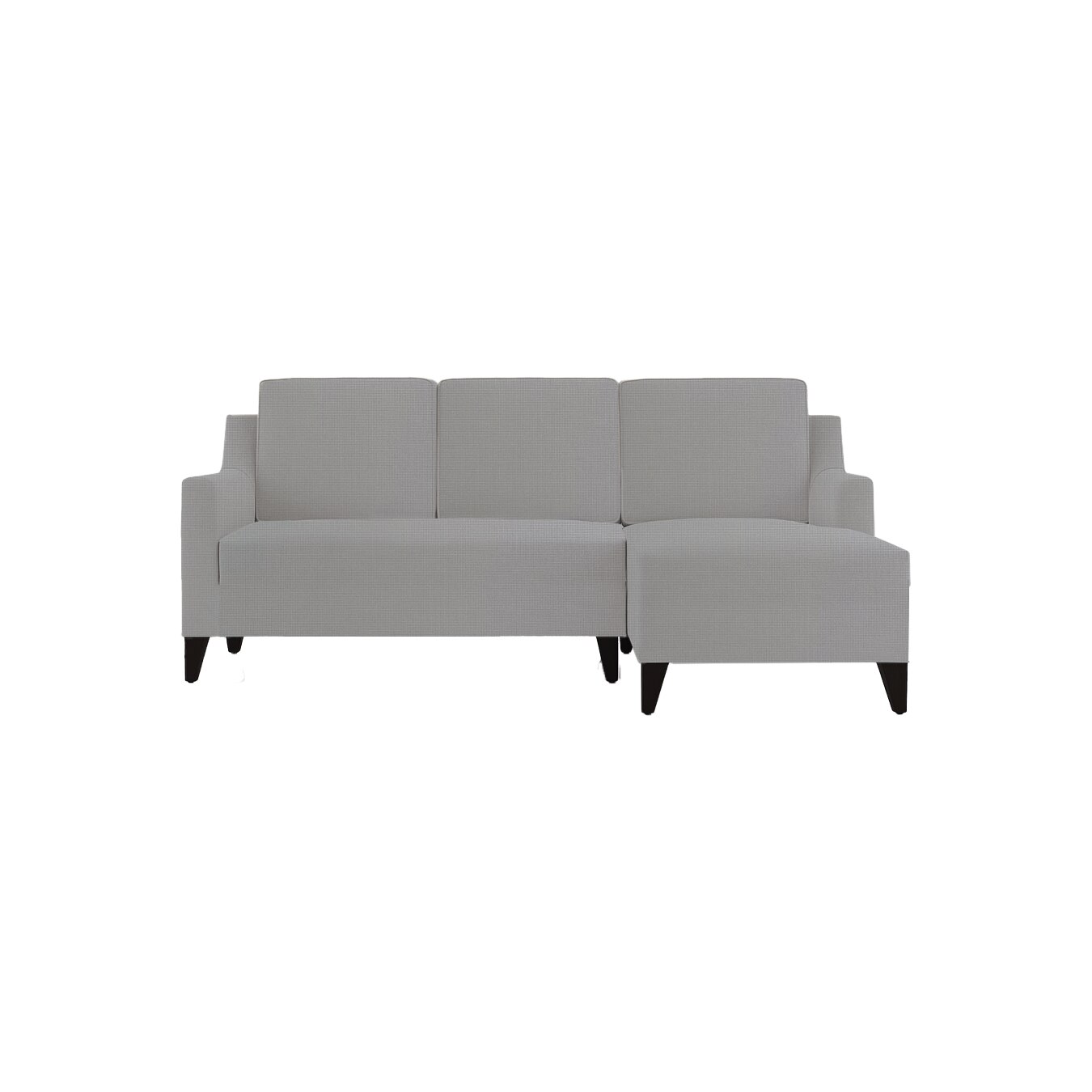 Right Aligned 2 Seater Right Aligned Chaise Light Grey Sofa Cover