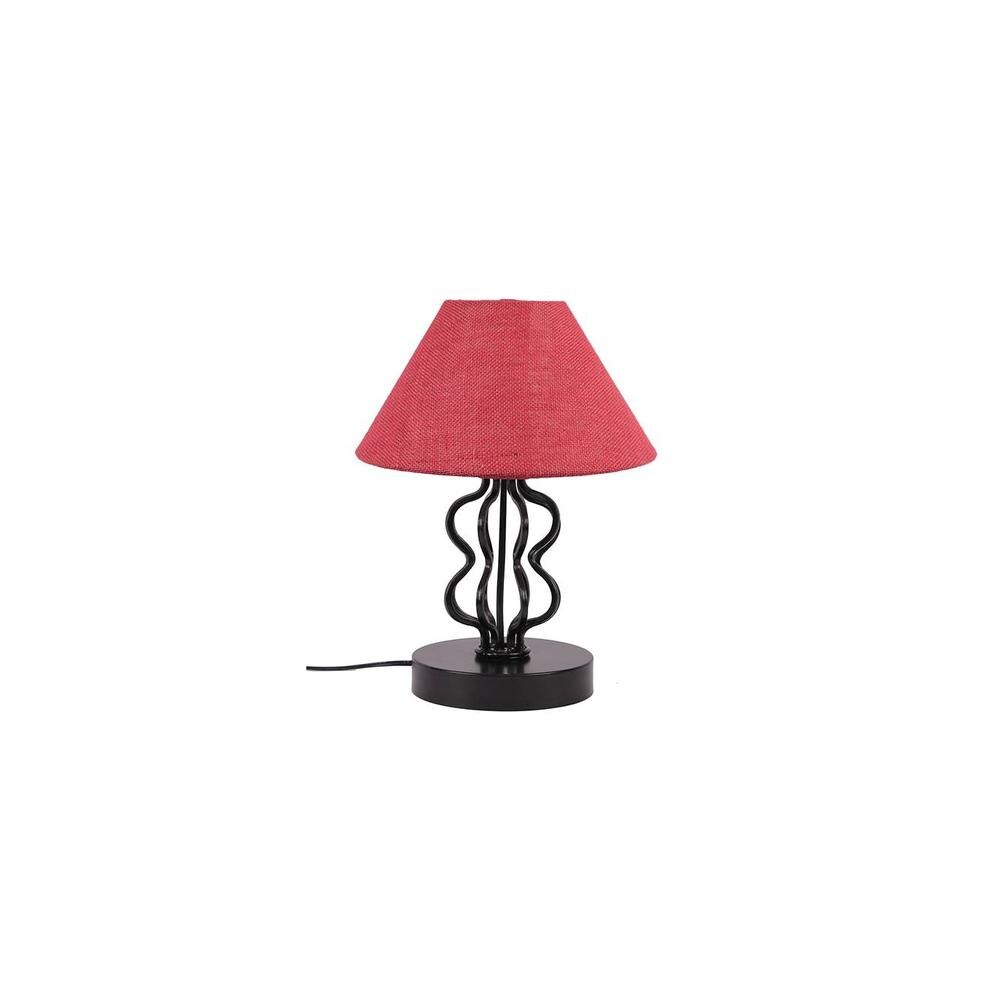 Mya Pink jute Shade Iron Table Lamp