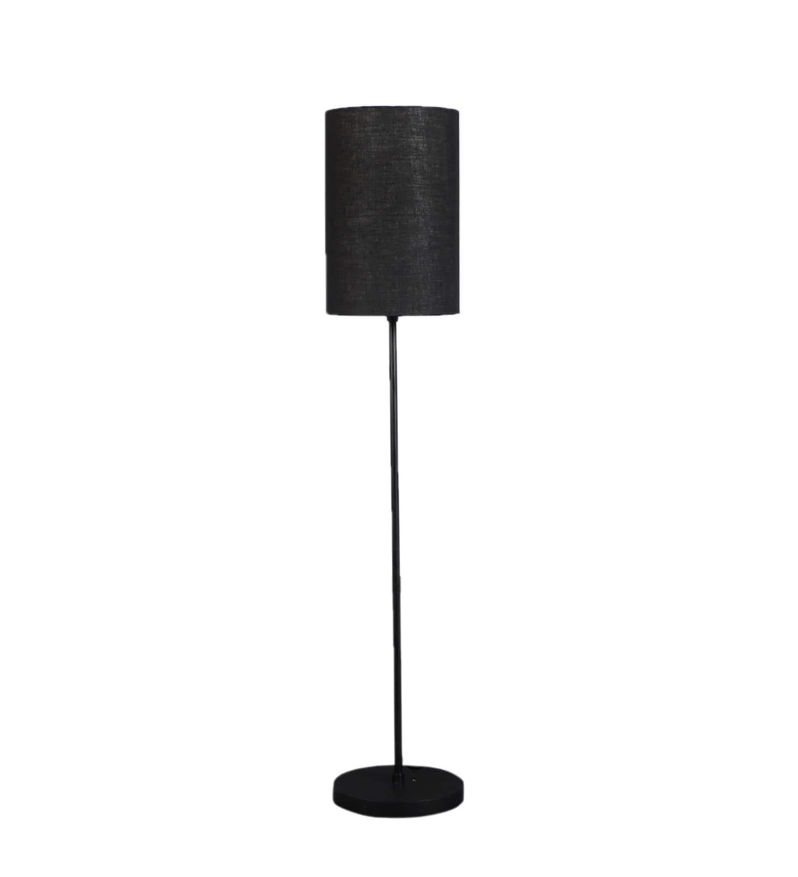 Montgomery Black Cotton Shade Floor Lamp