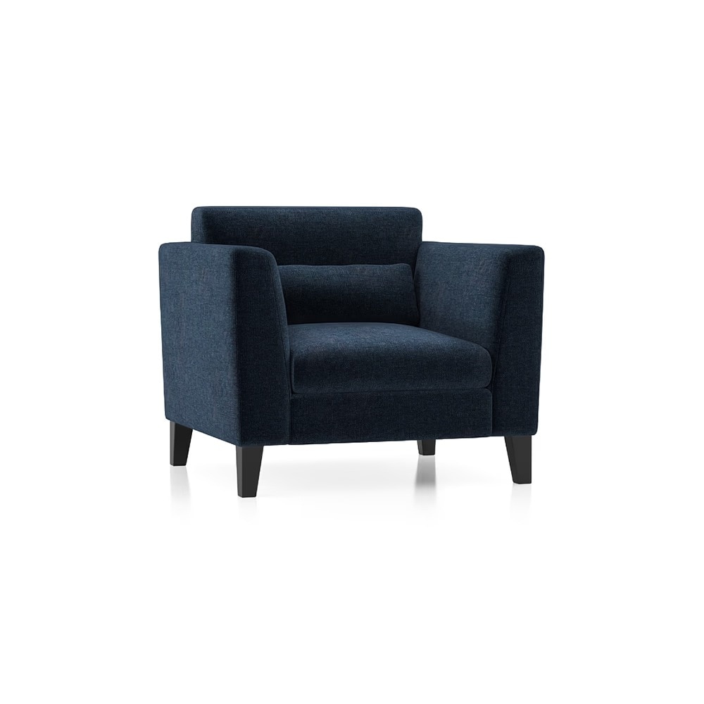 Lewis Sofa (Colour : Cobalt, Cushion : Hard, Seater : 3+1+1)