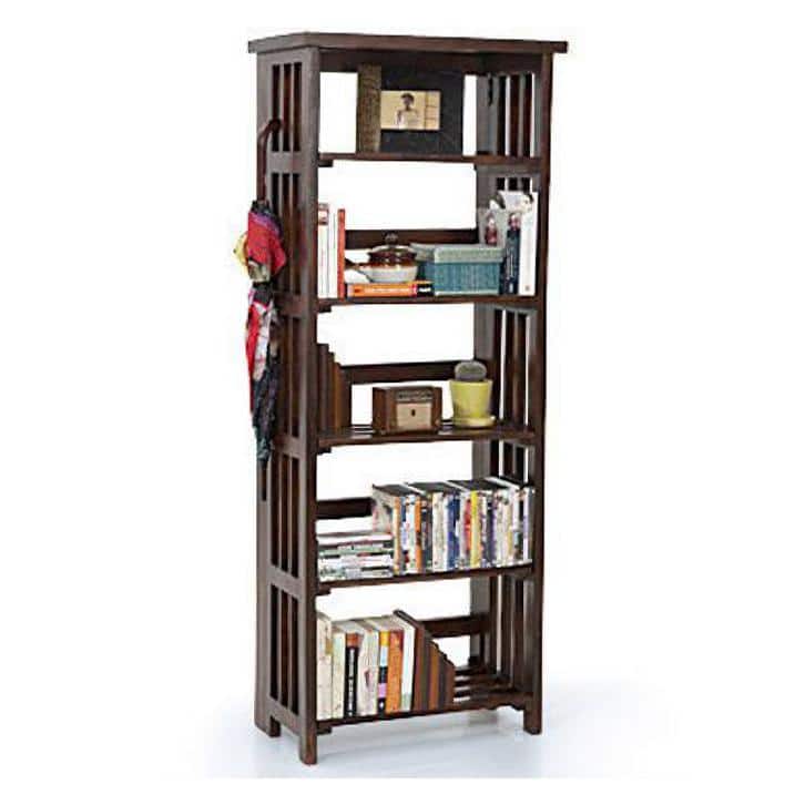 Rhodes Solid Wood Bookshelf in Mahogany Finish