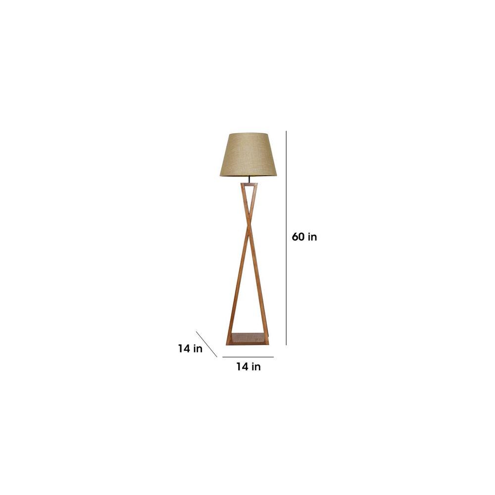 Monica Beige Jute Floor Lamp with Beige Jute Base