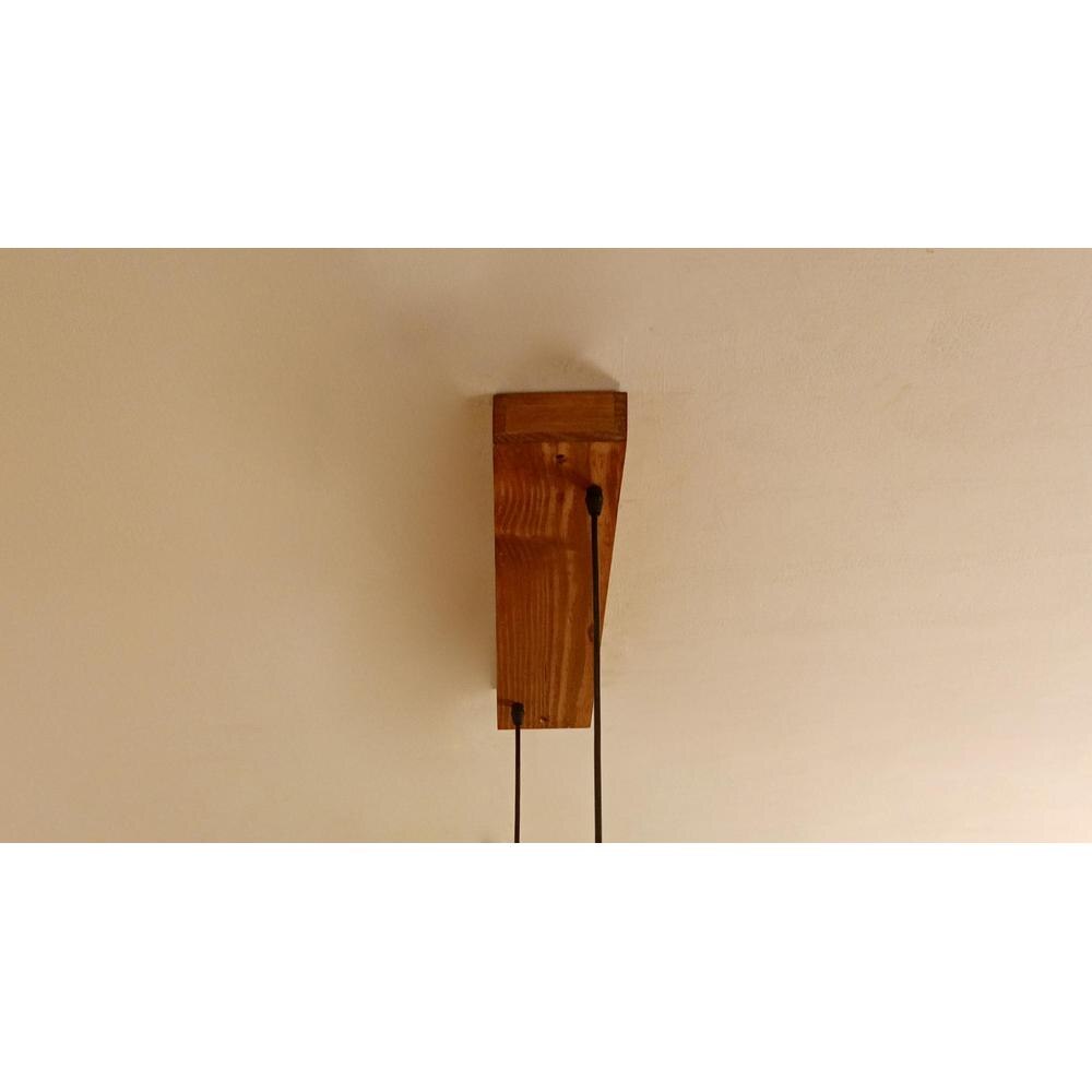 Hexa 36 Brown Wooden LED Hanging Lamp