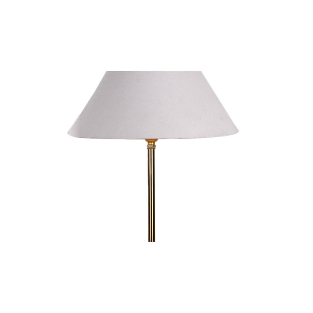 Grey cotton with Metal Gold Table Lamp