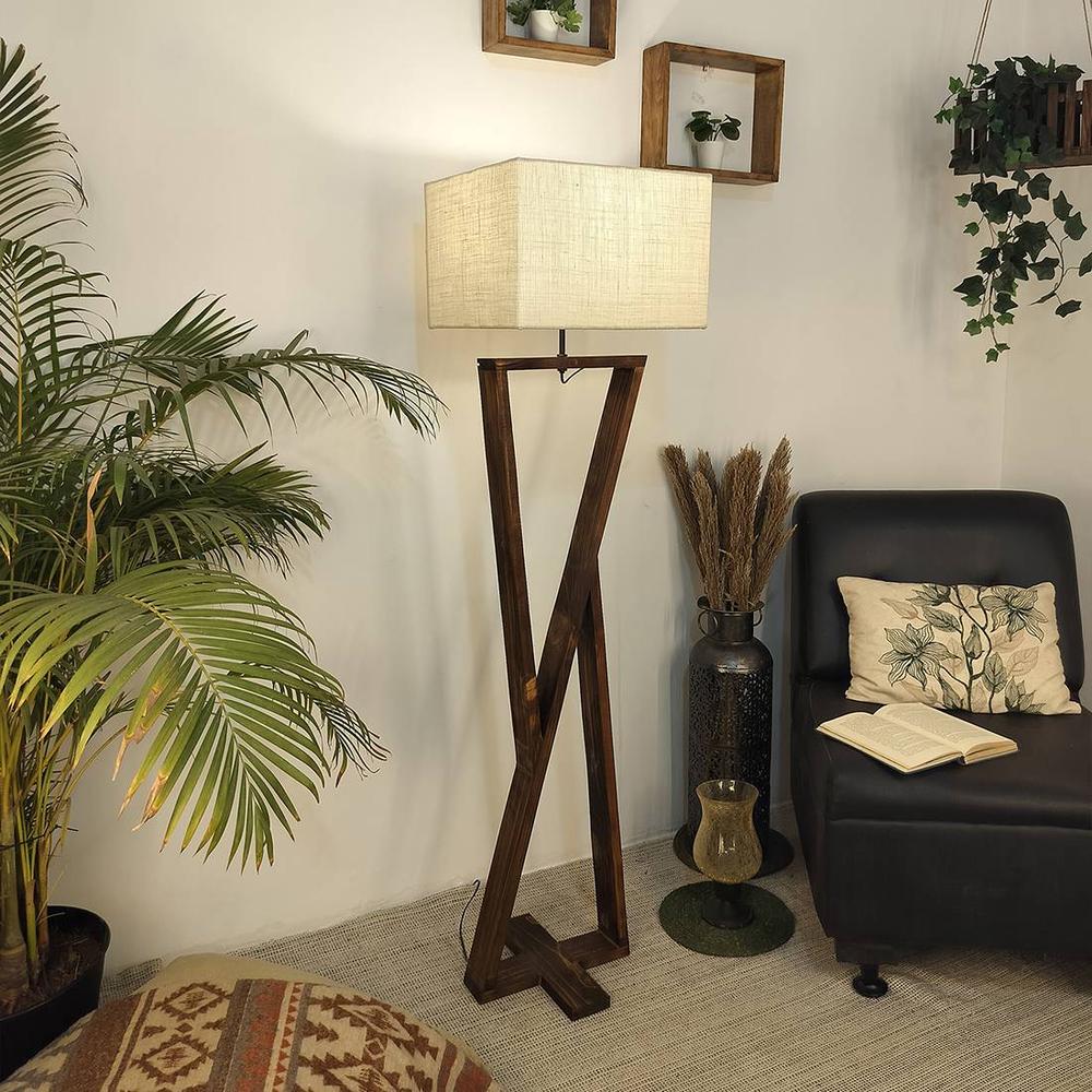 Chloe Beige Jute Floor Lamp with Beige Jute Base