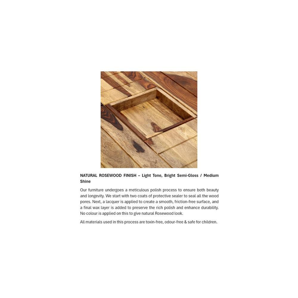 Wayne Sheesham Wood Coffee Table In Natural Rosewood (Semi Gloss)